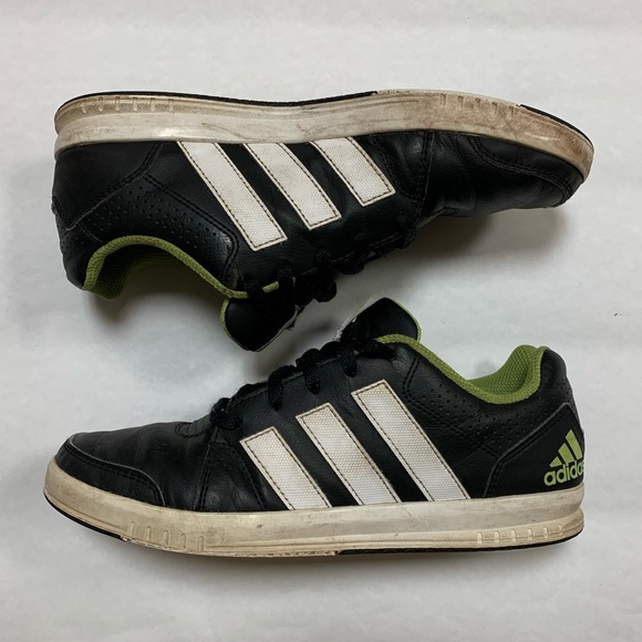 Adidas Grand Court Alpha Leather Shoes Sneakers Men’s 5 Black Green Samba Style - Picture 1 of 4